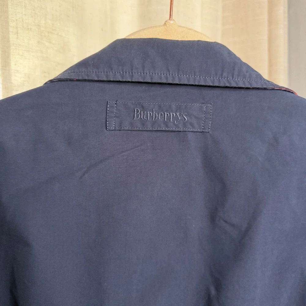 Vintage Burberrys Reversible Bomber Jacket Plaid Wool Embroidered Men's Size 48